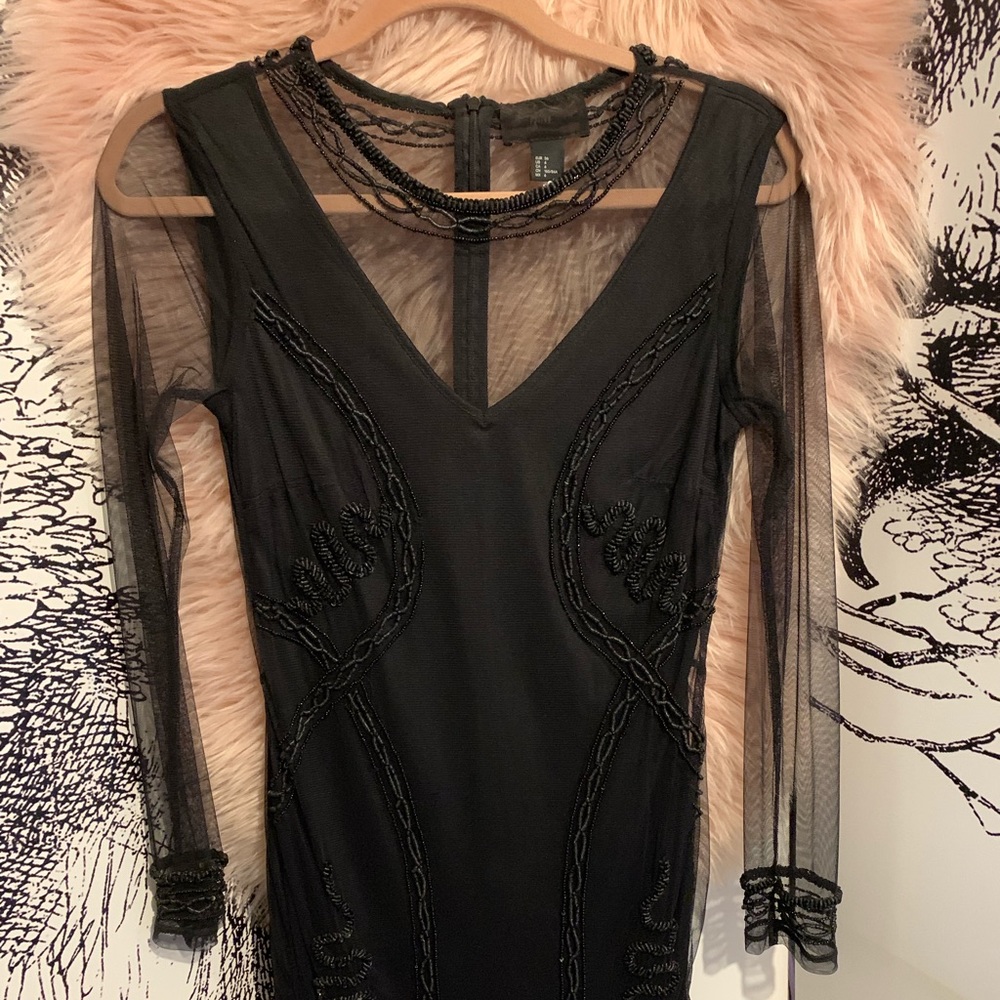 Black beaded dress - Picture 2 of 6